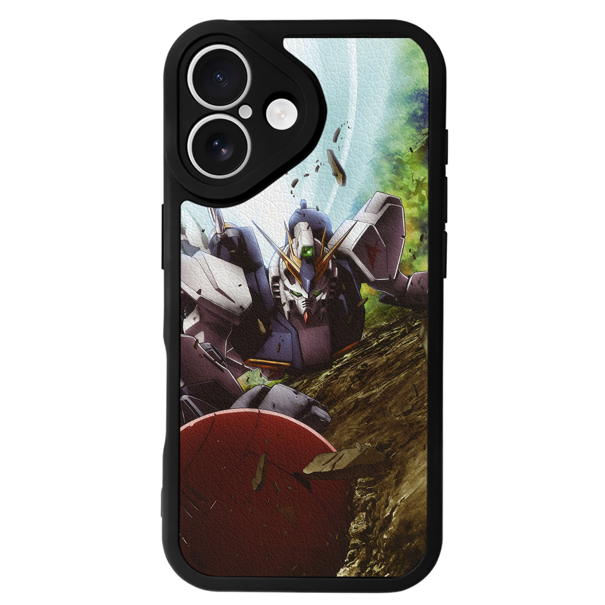 （画像用） 機動戦士ガンダム Mobile Suit Gundam 【iPhone 16シリーズ対応】シリコンスマホケース（レザー調） 材質：シリコン